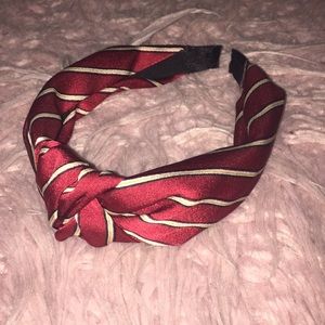striped red headband